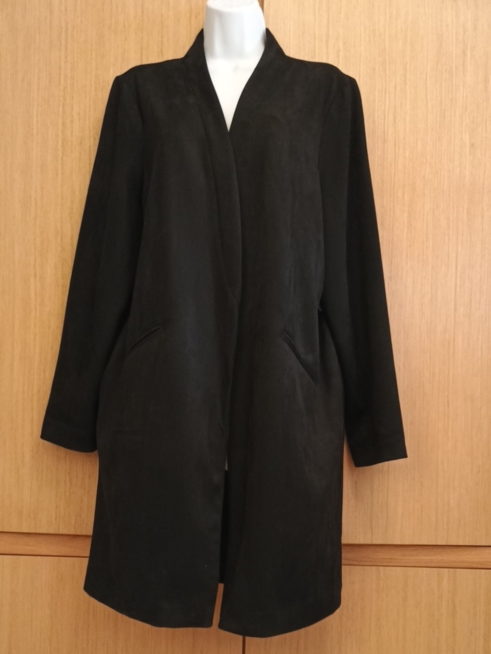 NWT Apt. 9 SZ XL "Mineral Black" Open-Front Long Blazer